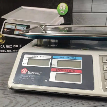 Електронні торгові ваги до 50 кг MS-982S / Настільні електроваги для торгівлі
