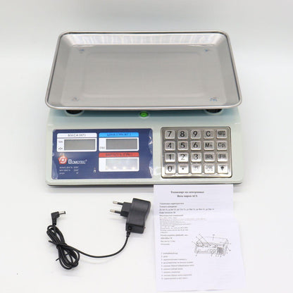 Електронні торгові ваги до 50 кг MS-982S / Настільні електроваги для торгівлі