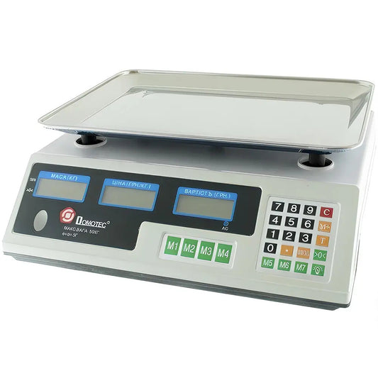 Ваги торговельні електронні до 50кг MS 228 / Акумуляторні ваги для торгівлі / Настільні ваги