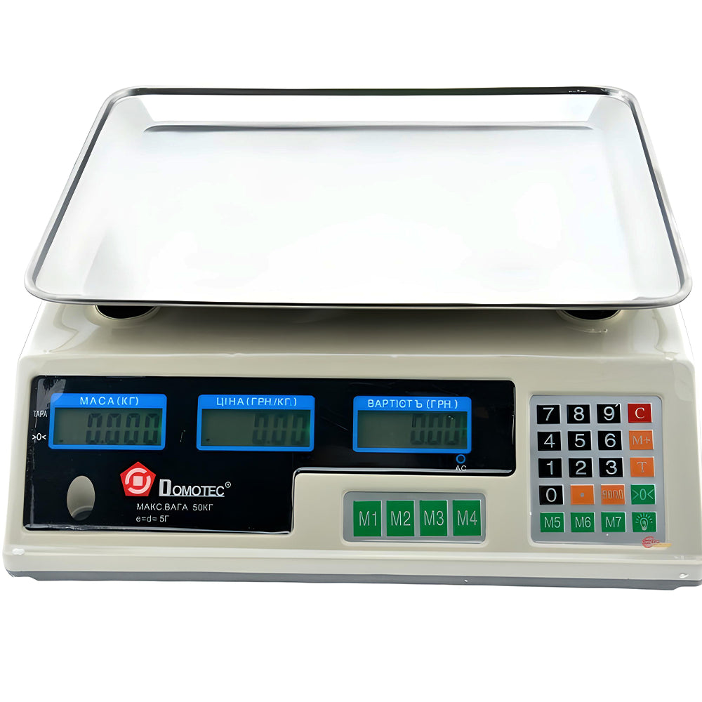 Ваги торговельні електронні до 50кг MS 228 / Акумуляторні ваги для торгівлі / Настільні ваги