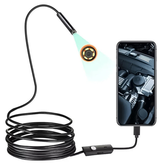Ендоскоп міні камера для смартфона, 5м / Ендоскопічна гнучка USB-камера / Бороскоп