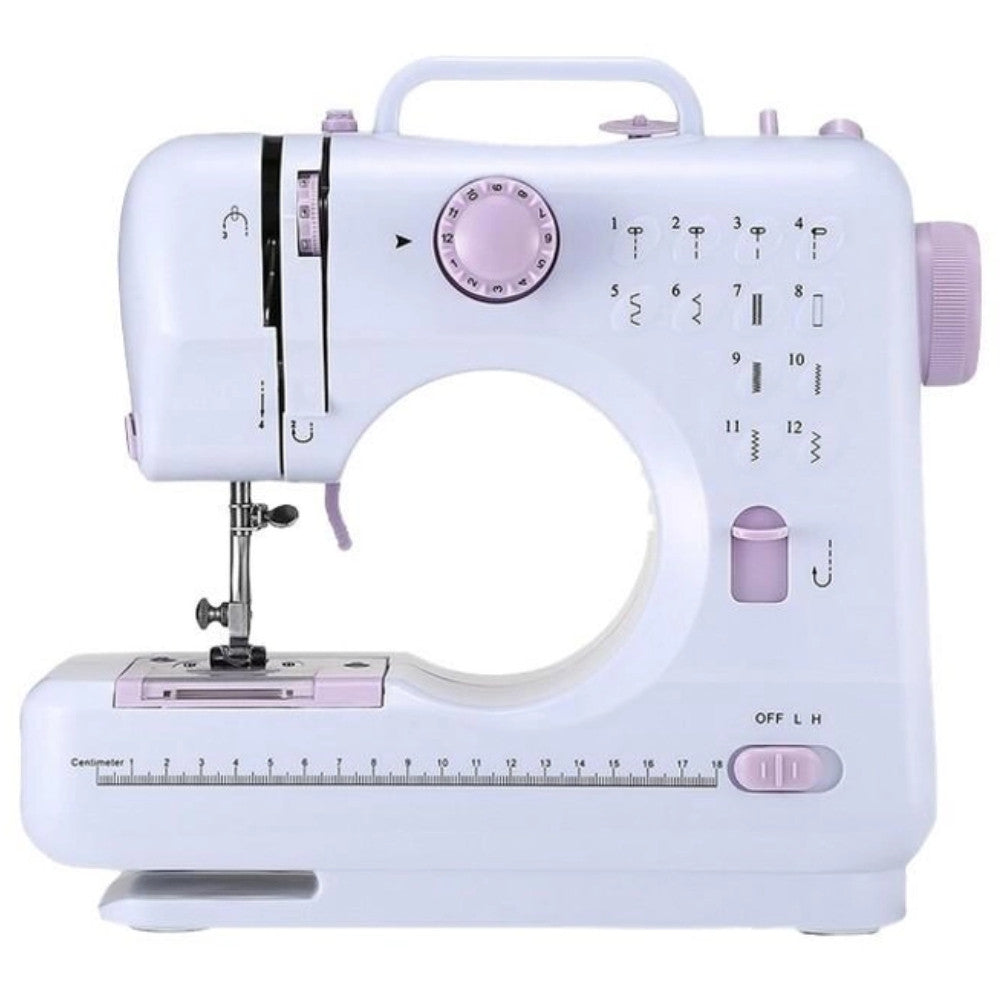 Швейна машинка з педаллю та оверлоком, FHSM 505/ Міні швейна машинка / Портативна машинка для шиття