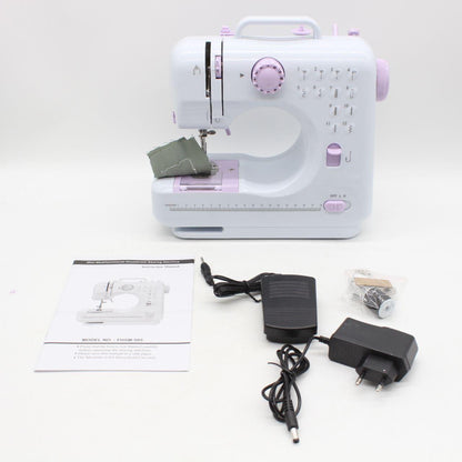 Швейна машинка з педаллю та оверлоком, FHSM 505/ Міні швейна машинка / Портативна машинка для шиття
