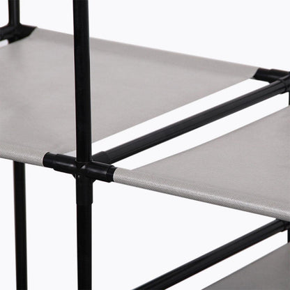 Вішалка стійка для одягу (157х105х80 см) Simple Coat Rack Double Row / Телескопічна вішалка з полицями