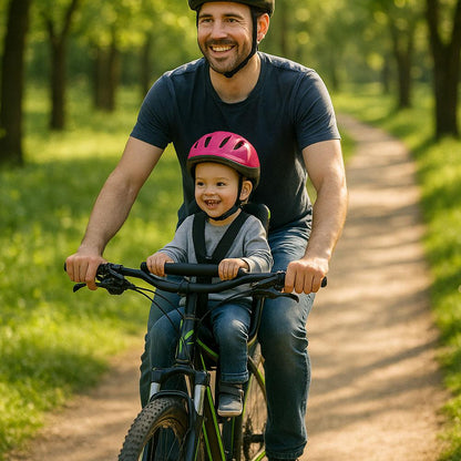 Дитяче велокрісло на раму 18х15см, MESKALO / Велосипедне переднє крісло з кріпленням / Сидіння на велосипед