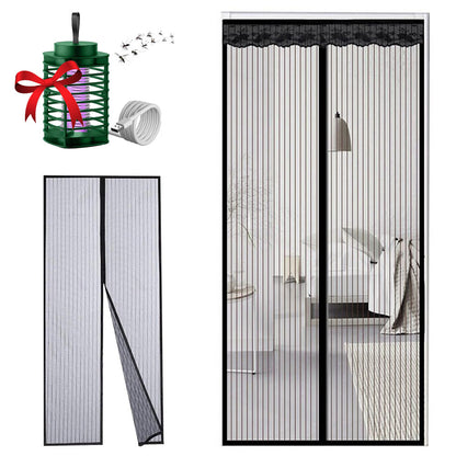 Москітна шторка на двері 210х100см, Magic Mesh, Чорна / Антимоскітна сітка на двері