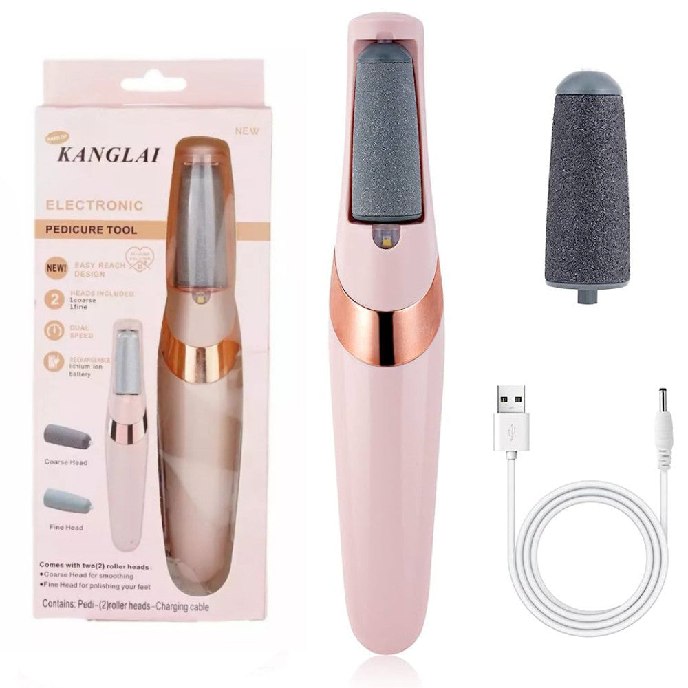 Аппарат для педикюра + 2 ролика, Flawless Pedi / Электрическая пемза для ног / Роликовая пилка для пяток