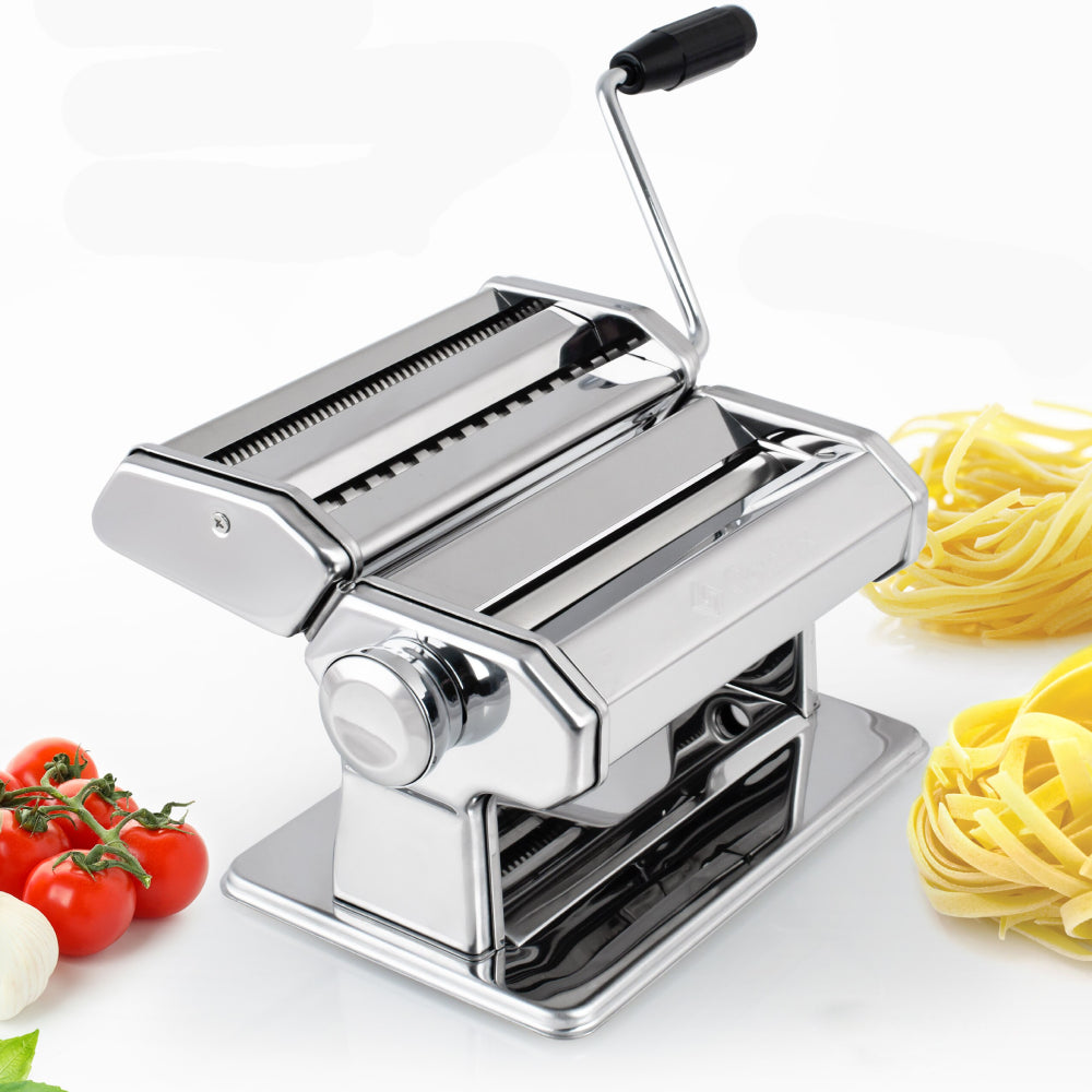 Лапшерізка ручна для розкочування тіста, з насадками / Машинка для нарізки локшини / Тестораскатка механічна