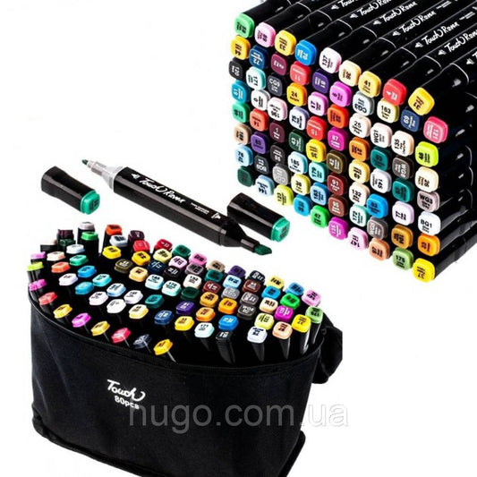 Скетч маркери для малювання 80 шт / Набір маркерів для малювання