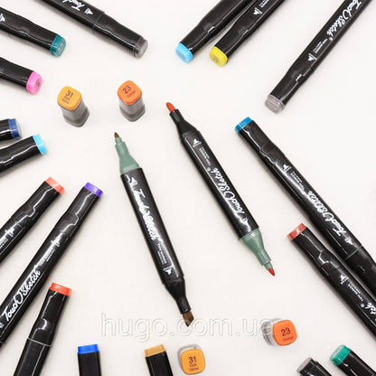 Скетч маркери для малювання 80 шт / Набір маркерів для малювання