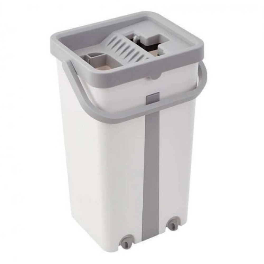 Швабра з відром 11л з автоматичним віджимом + 2 насадки, Cleaning Mop, Сіра / Швабра ледарка для прибирання будинку