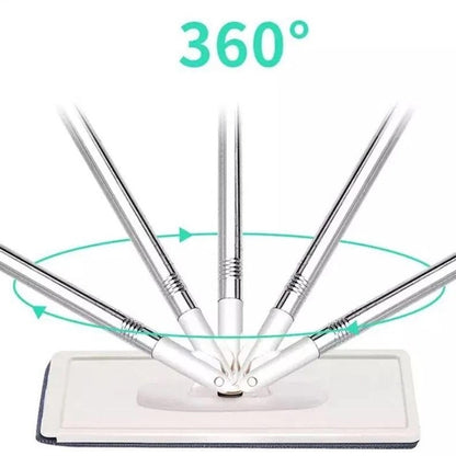 Швабра з відром 11л з автоматичним віджимом + 2 насадки, Cleaning Mop, Сіра / Швабра ледарка для прибирання будинку