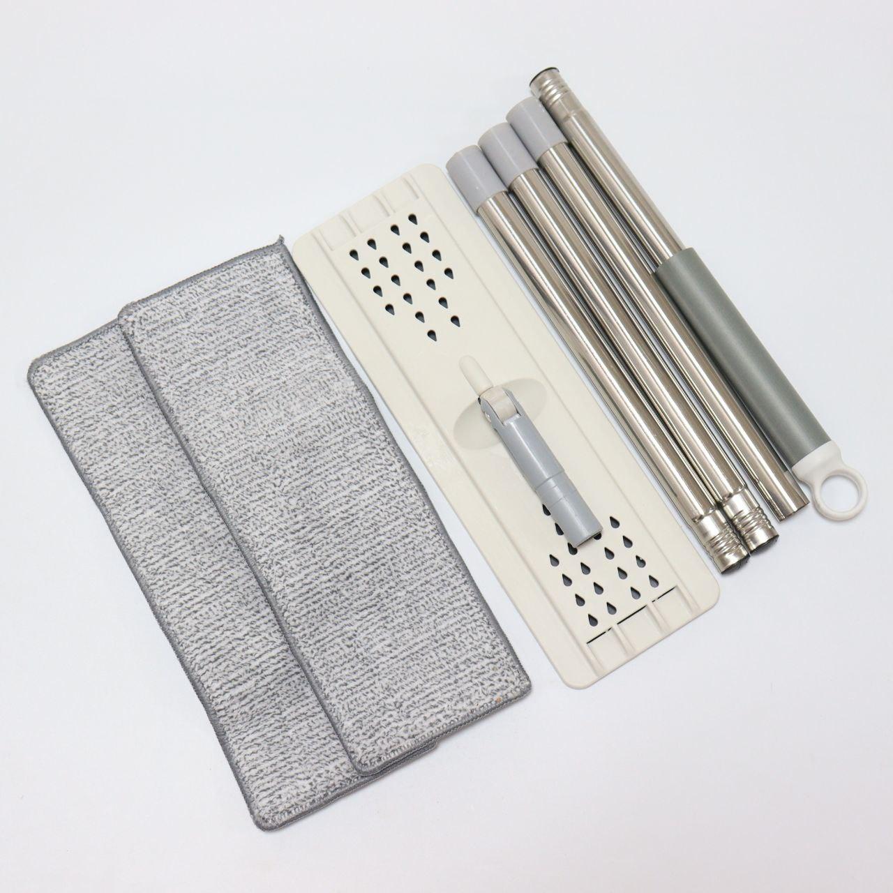 Швабра з відром 11л з автоматичним віджимом + 2 насадки, Cleaning Mop, Сіра / Швабра ледарка для прибирання будинку