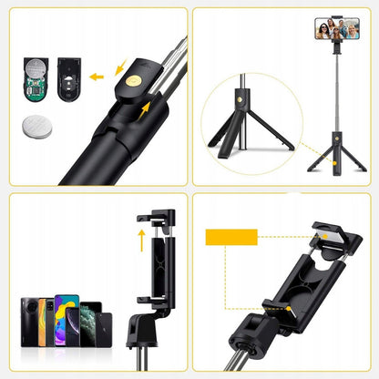 Монопод-трипод для селфі + пульт, 70см, K07 / Штатив для телефону / Селфі палиця / Штатив для селфі