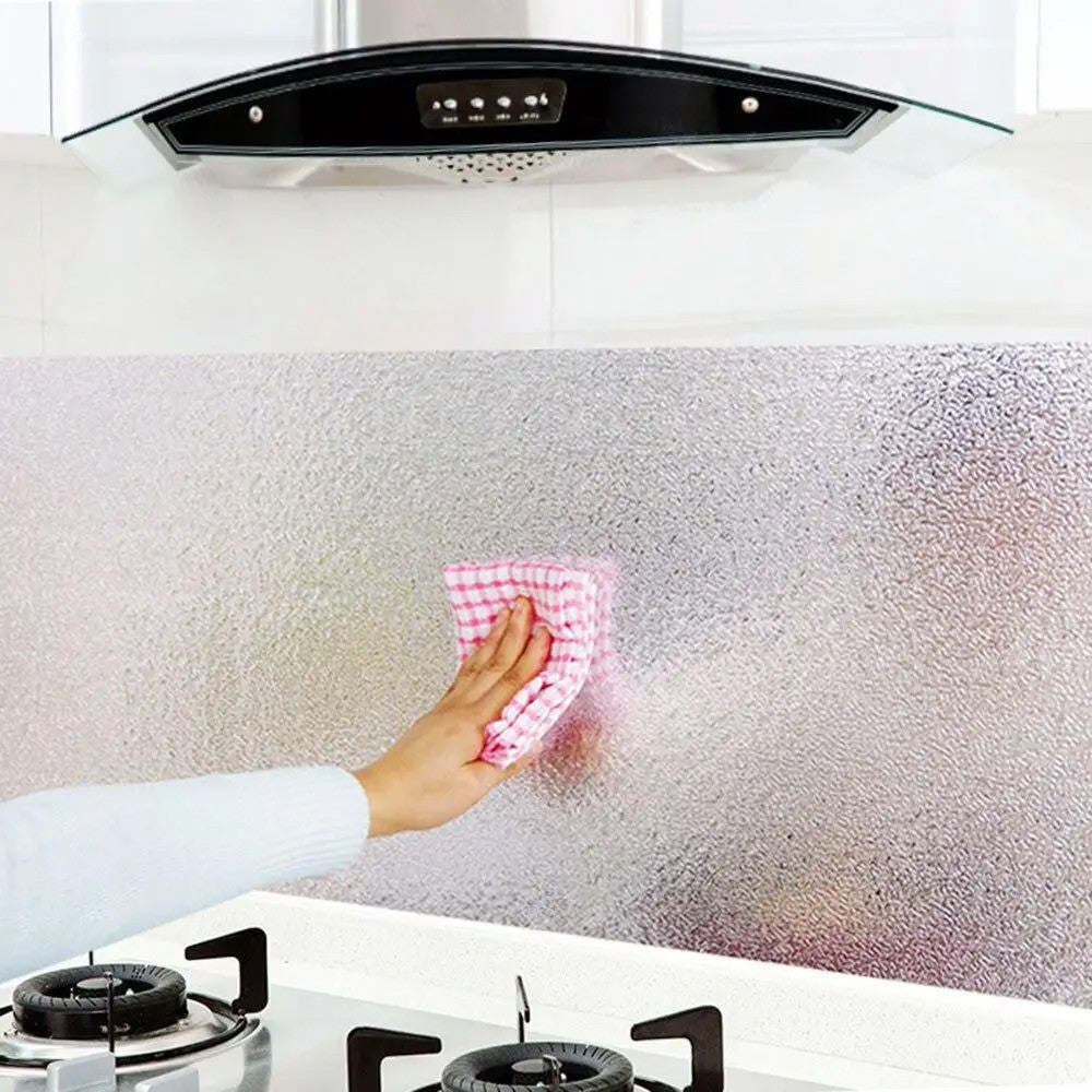 Кухонна фольга 6 м х 60см для кухонних поверхонь / Алюмінієва фольга самоклеюча