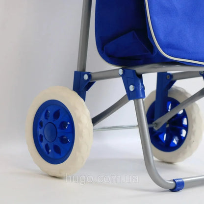 Сумка-візок на колесах до 130кг, 95х35х30см, Синій / Сумка на колесах для покупок / Кравчучка