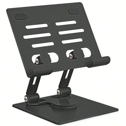Настільна підставка для планшета 4-16" до 2,5 кг, оборот на 360° / Складаний металевий тримач планшета