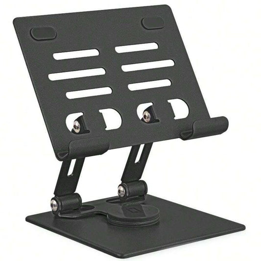 Настільна підставка для планшета 4-16" до 2,5 кг, оборот на 360° / Складаний металевий тримач планшета