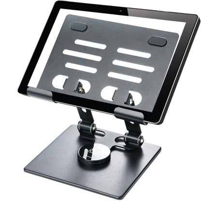 Настільна підставка для планшета 4-16" до 2,5 кг, оборот на 360° / Складаний металевий тримач планшета