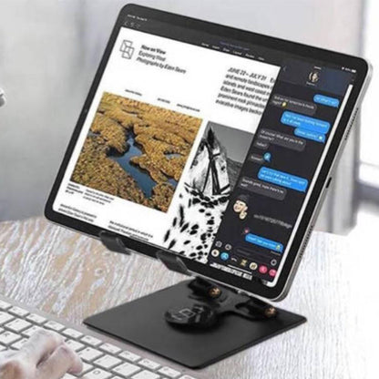 Настільна підставка для планшета 4-16" до 2,5 кг, оборот на 360° / Складаний металевий тримач планшета