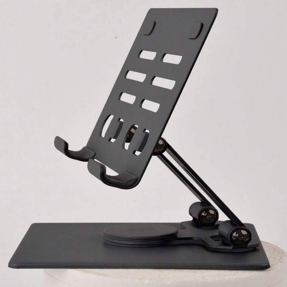 Настільна підставка для планшета 4-16" до 2,5 кг, оборот на 360° / Складаний металевий тримач планшета
