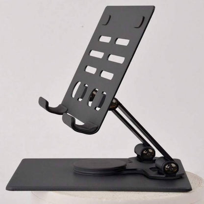 Настільна підставка для планшета 4-16" до 2,5 кг, оборот на 360° / Складаний металевий тримач планшета