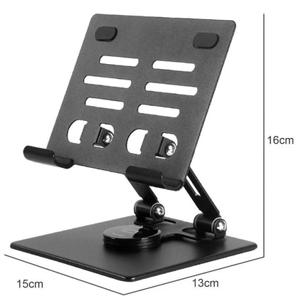 Настільна підставка для планшета 4-16" до 2,5 кг, оборот на 360° / Складаний металевий тримач планшета