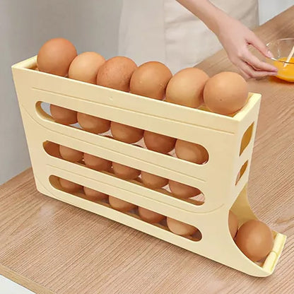 Підставка для зберігання яєць 4 яруси 30×19×7см, Plastic shelving / Лоток для яєць / Органайзер для яєць