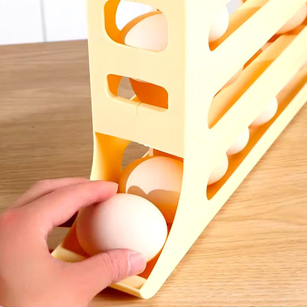 Підставка для зберігання яєць 4 яруси 30×19×7см, Plastic shelving / Лоток для яєць / Органайзер для яєць