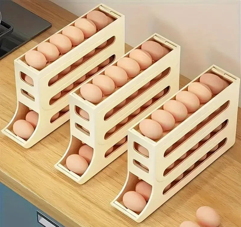 Підставка для зберігання яєць 4 яруси 30×19×7см, Plastic shelving / Лоток для яєць / Органайзер для яєць