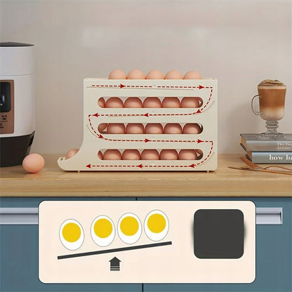 Підставка для зберігання яєць 4 яруси 30×19×7см, Plastic shelving / Лоток для яєць / Органайзер для яєць