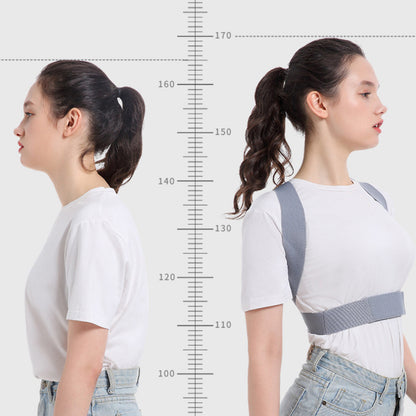 Коректор постави HSM-50301, Сірий / Бандаж для корекції постави / Корсет для спини на липучках