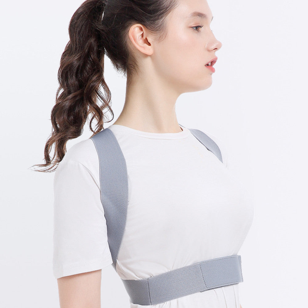 Коректор постави HSM-50301, Сірий / Бандаж для корекції постави / Корсет для спини на липучках