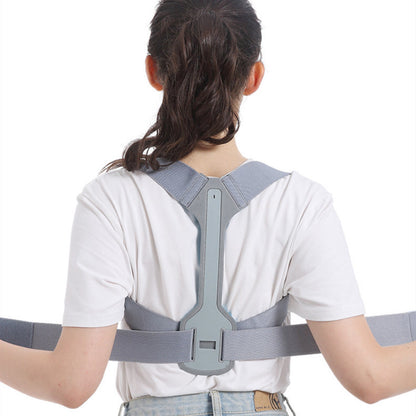 Коректор постави HSM-50301, Сірий / Бандаж для корекції постави / Корсет для спини на липучках