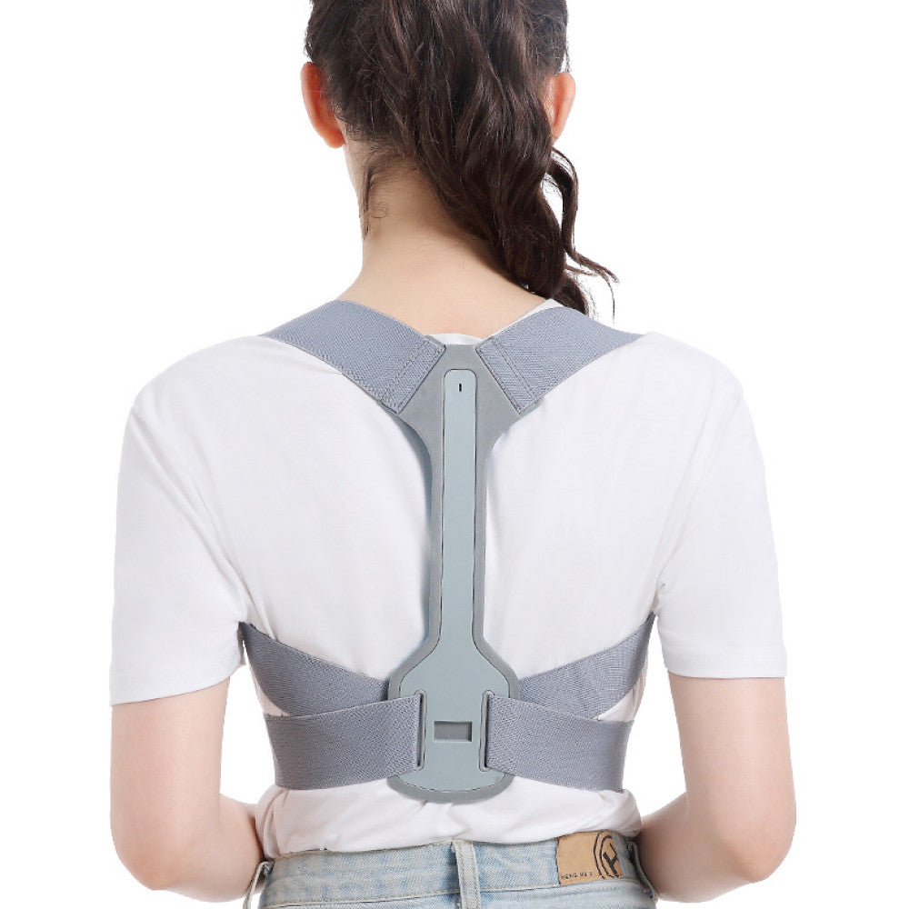 Коректор постави HSM-50301, Сірий / Бандаж для корекції постави / Корсет для спини на липучках
