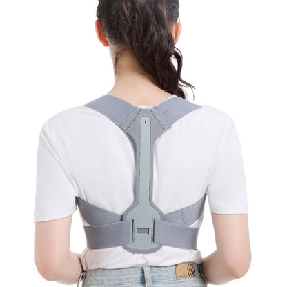 Коректор постави HSM-50301, Сірий / Бандаж для корекції постави / Корсет для спини на липучках