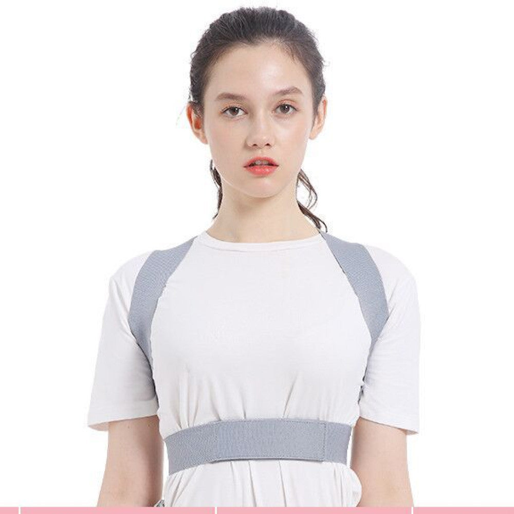 Коректор постави HSM-50301, Сірий / Бандаж для корекції постави / Корсет для спини на липучках