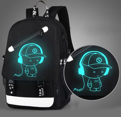 Шкільний рюкзак підлітковий з USB (46х30х15 см) / Великий молодіжний рюкзак світловідбивний