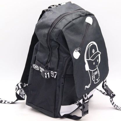 Шкільний рюкзак підлітковий з USB (46х30х15 см) / Великий молодіжний рюкзак світловідбивний