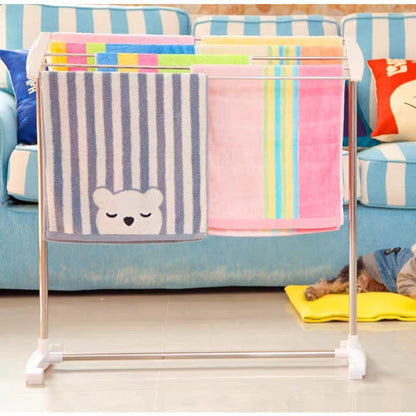 Сушарка для білизни (70х62х36см) Mobile towel rack, на 5 рядів / Підлогова сушка для одягу