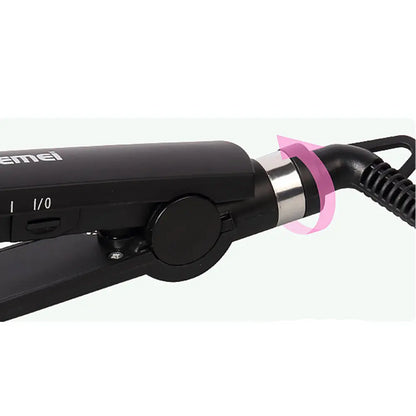 Плойка потрійна для волосся Kemei KM-2022 / Щипці для локонів з керамічним покриттям / Утюжок для укладання