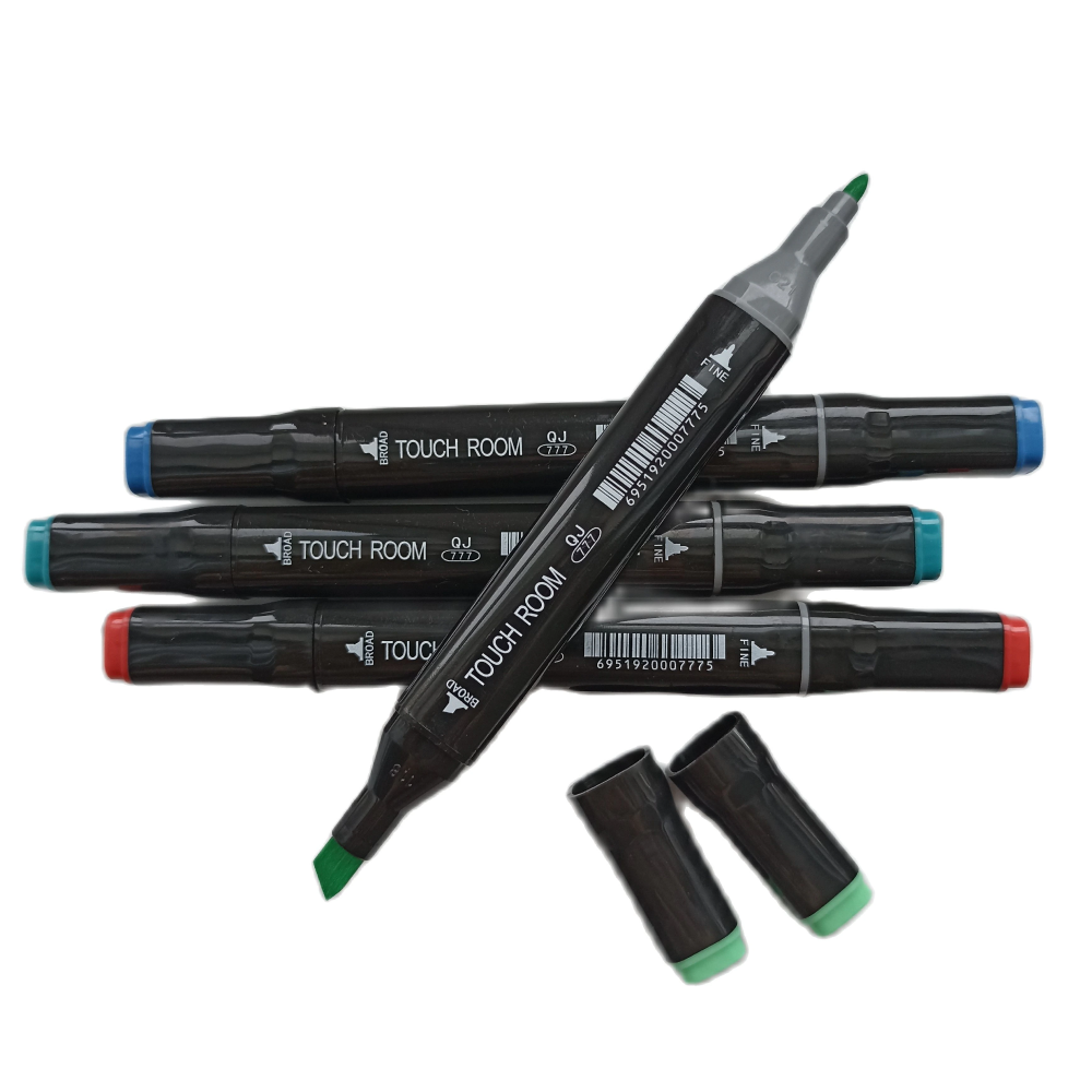 Набір маркерів для скетчингу 262 шт, в чохлі / Двосторонні скетч маркери / Маркери для малювання