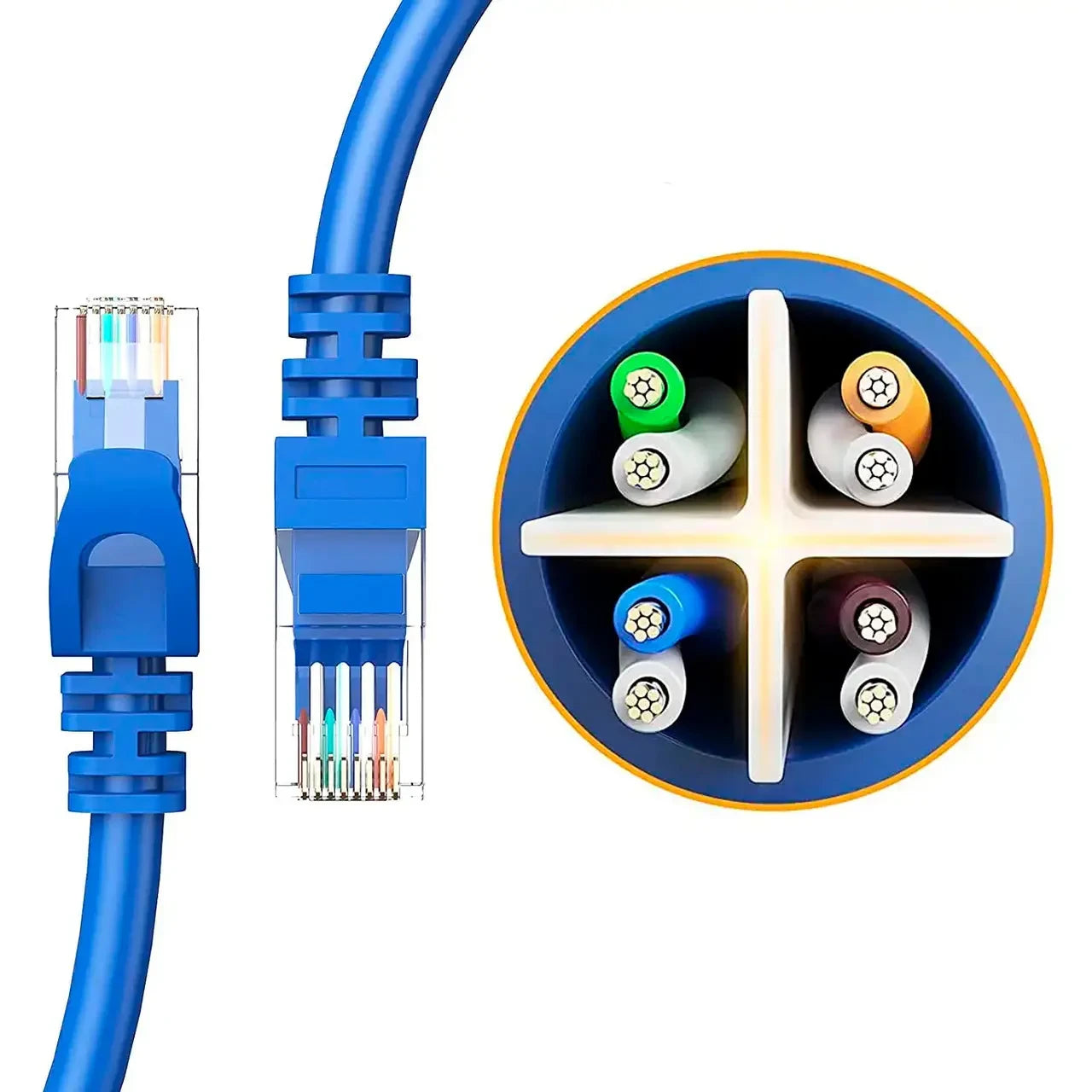 Кабель патч-корд UTP Cat5e Lan (25м) / Високошвидкісний інтернет кабель / Мережевий кабель / Кабель для роутера