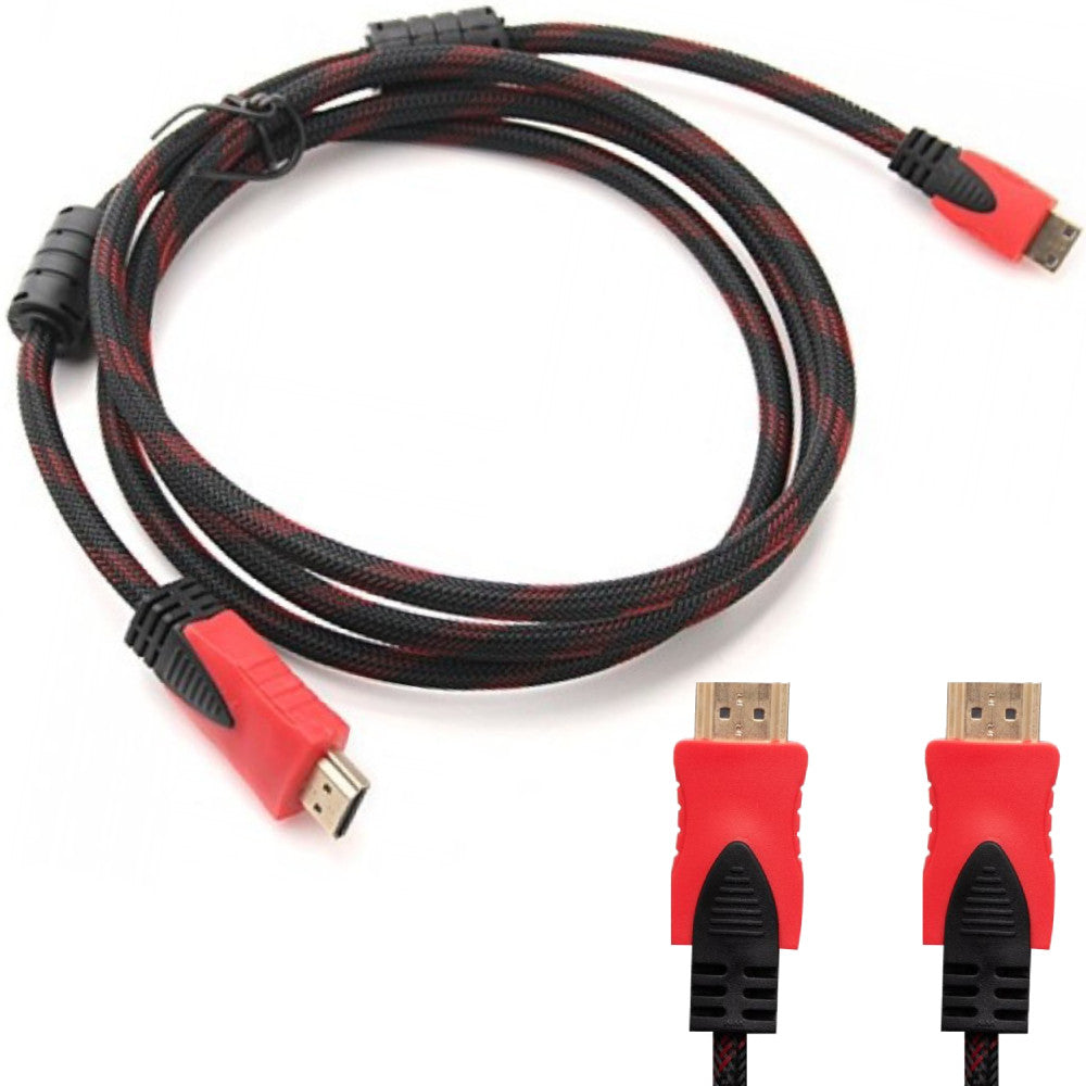 Кабель HDMI-HDMI 5м, з посиленою обмоткою / Шнур для телевізора з 2 фільтрами
