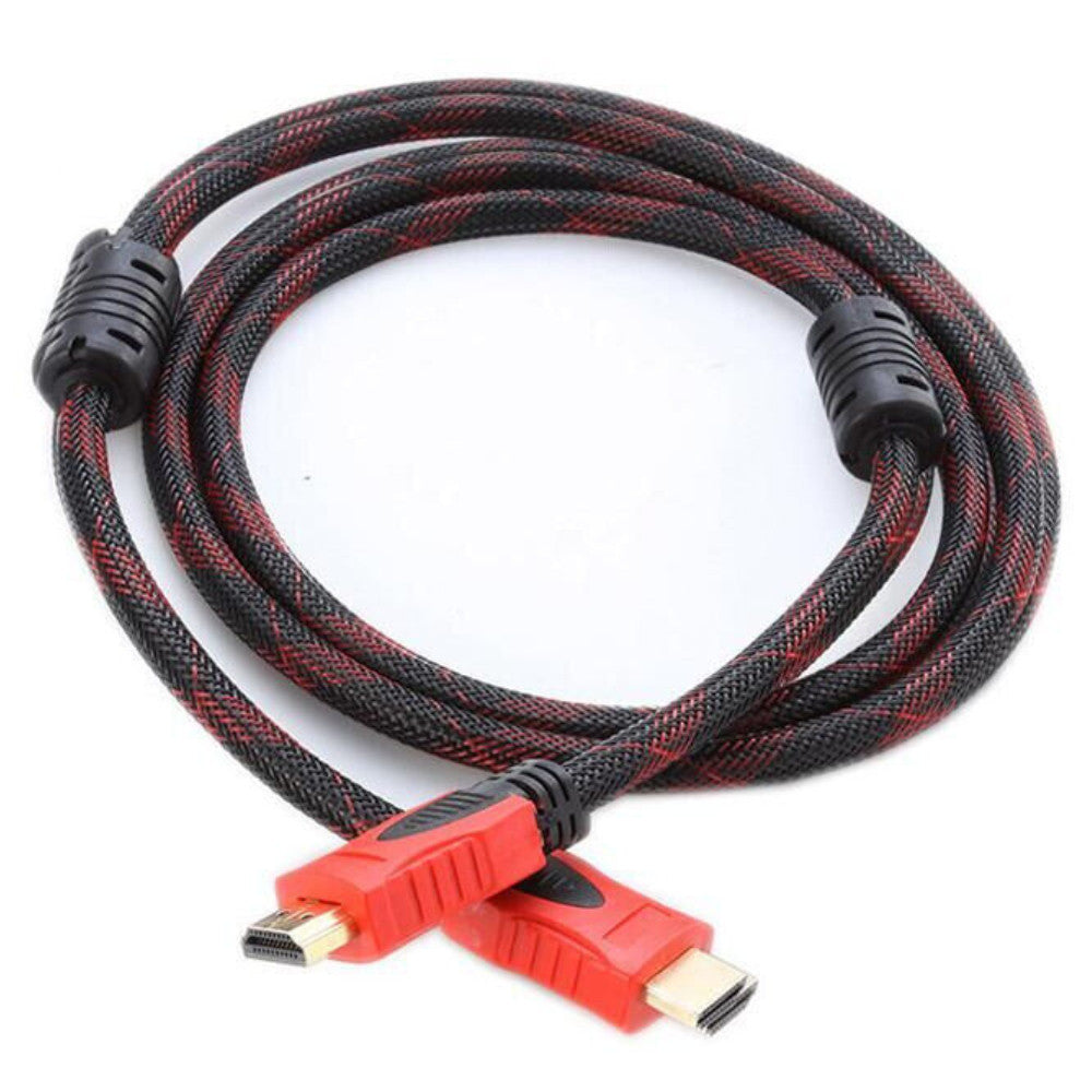 Кабель HDMI-HDMI 5м, з посиленою обмоткою / Шнур для телевізора з 2 фільтрами