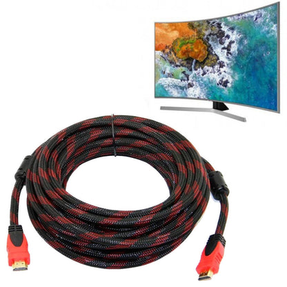 Кабель HDMI-HDMI 10м, з посиленою обмоткою / Шнур для телевізора з 2 фільтрами