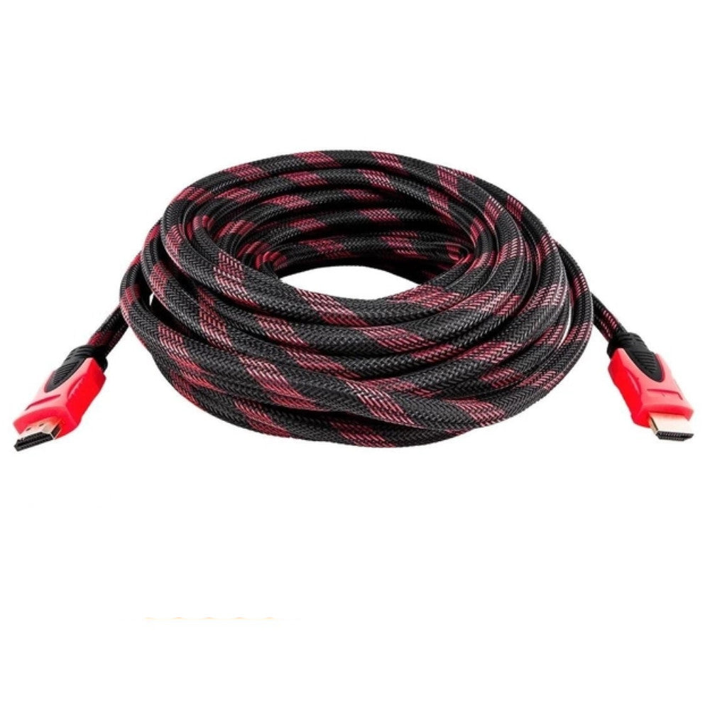 Кабель HDMI-HDMI 10м, з посиленою обмоткою / Шнур для телевізора з 2 фільтрами