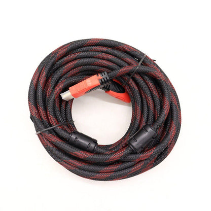 Кабель HDMI-HDMI 10м, з посиленою обмоткою / Шнур для телевізора з 2 фільтрами