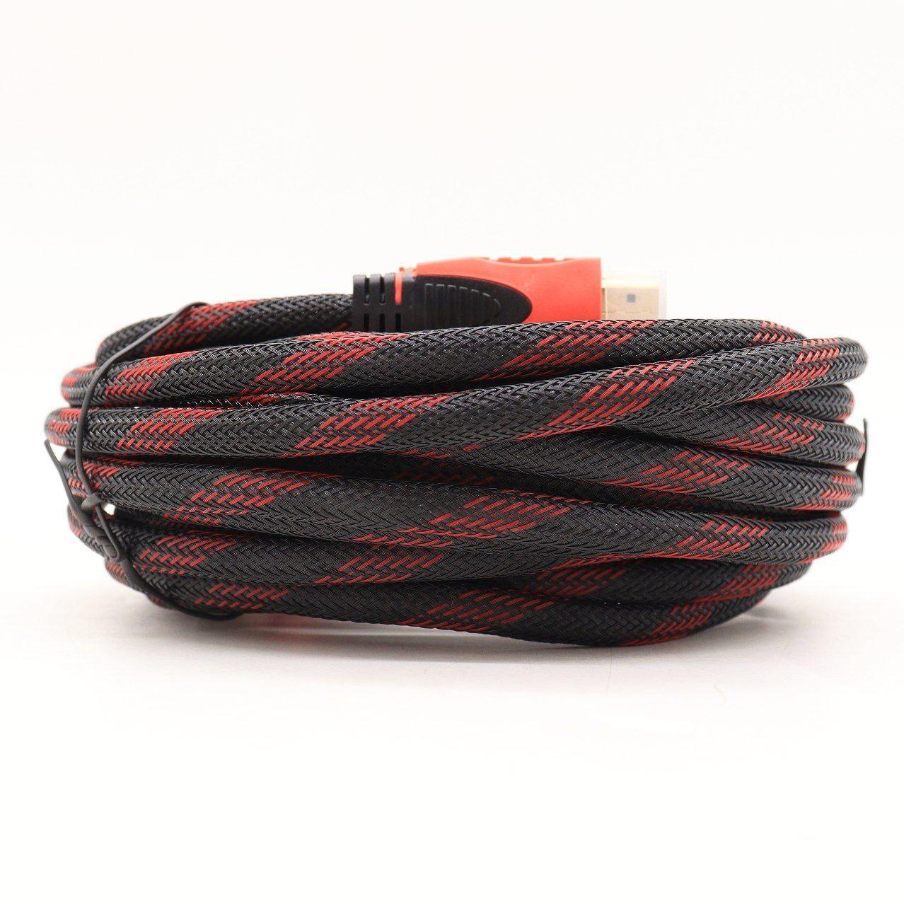 Кабель HDMI-HDMI 10м, з посиленою обмоткою / Шнур для телевізора з 2 фільтрами