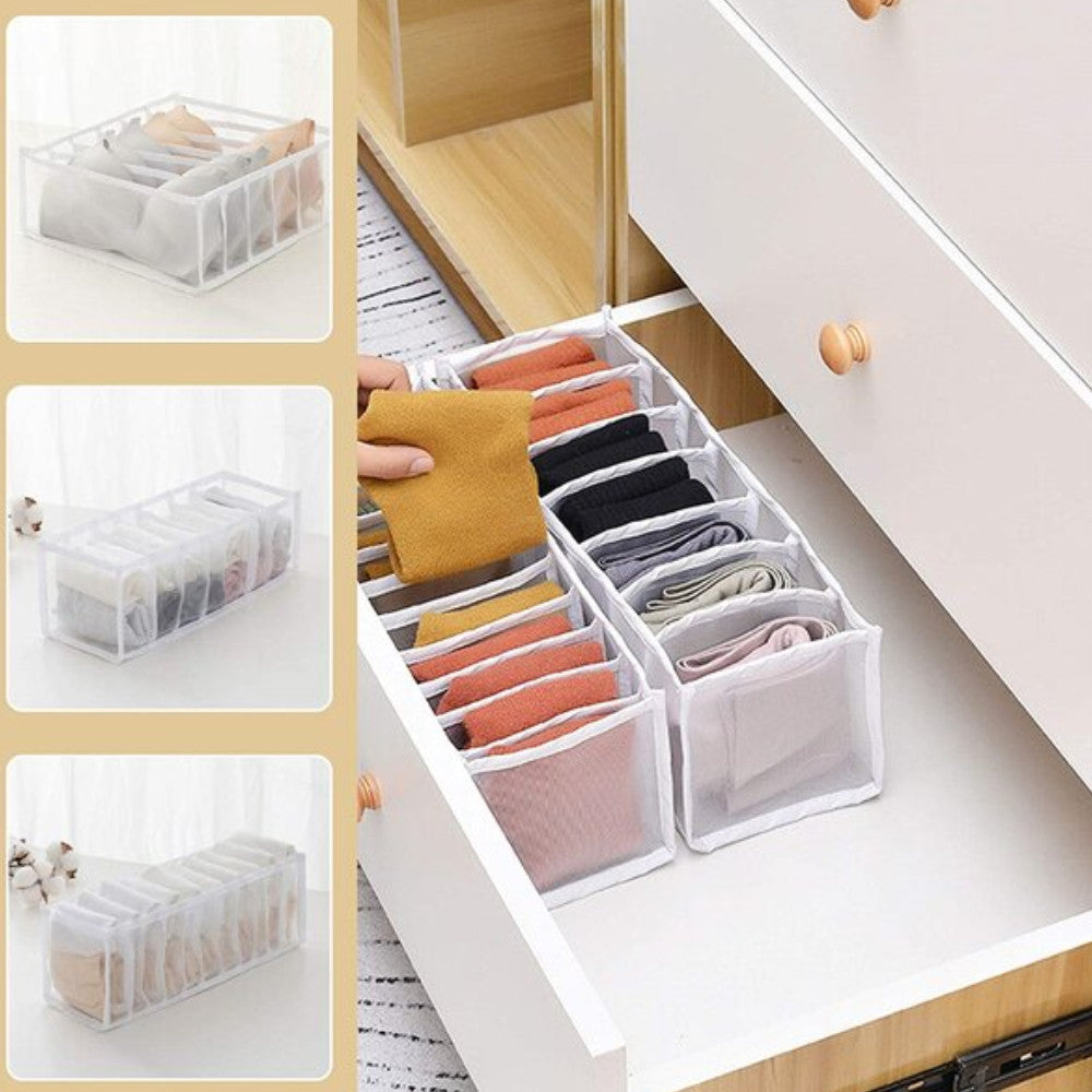 Комплект органайзерів для нижньої білизни 3шт / Нейлоновий органайзер для зберігання білизни та шкарпеток